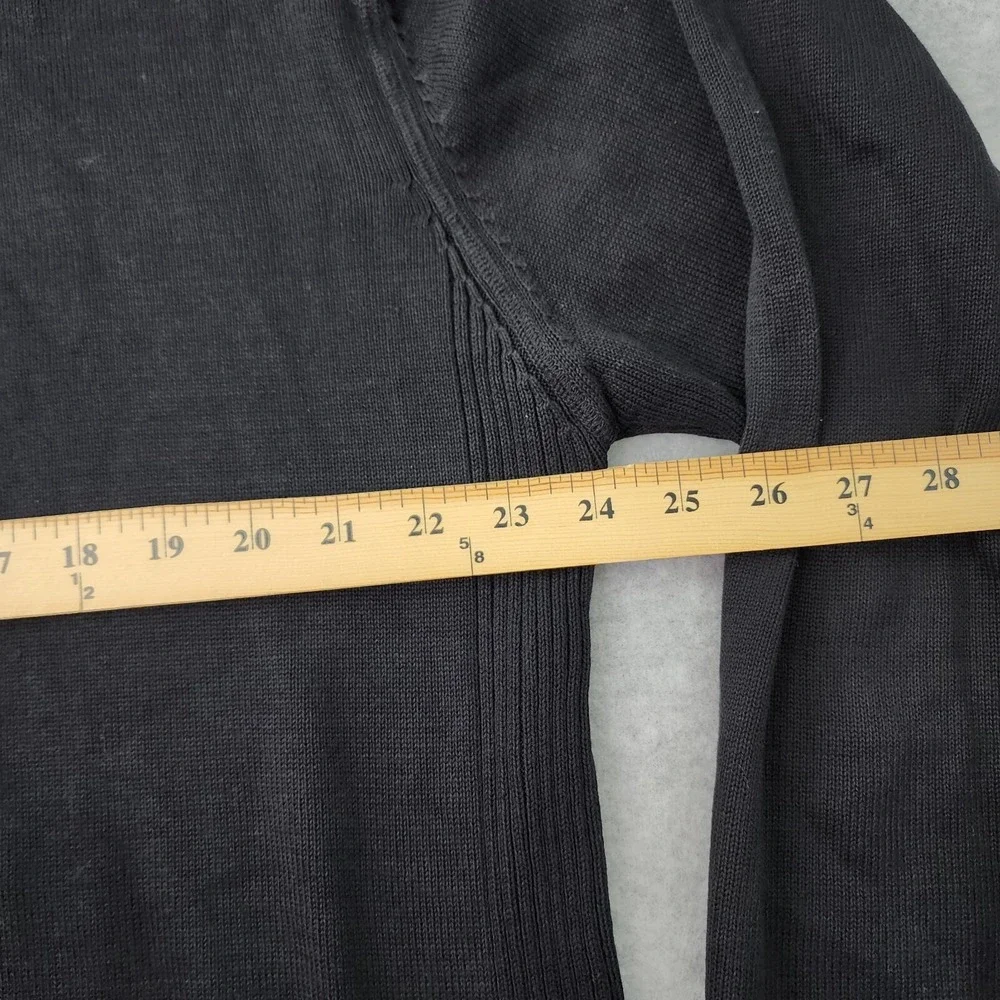 Oscar de la Renta Pullover Sweater Mens Size XL‎ 1/4 Zip Up Long Sleeve Black